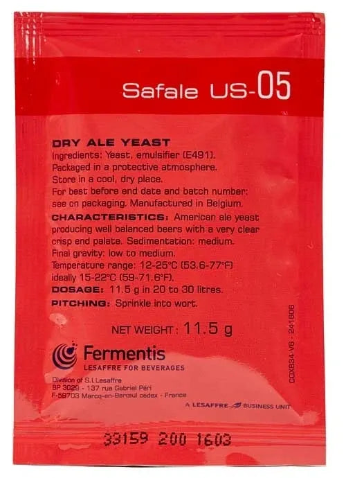 Safale US-05 (dry yeast) 11.5g