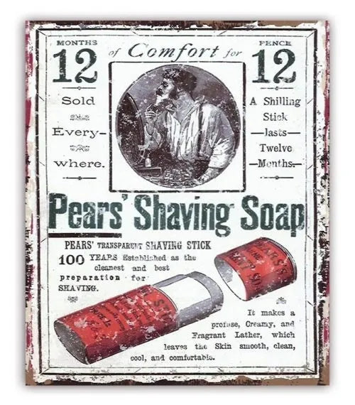 Pears' Shaving Soap Sign