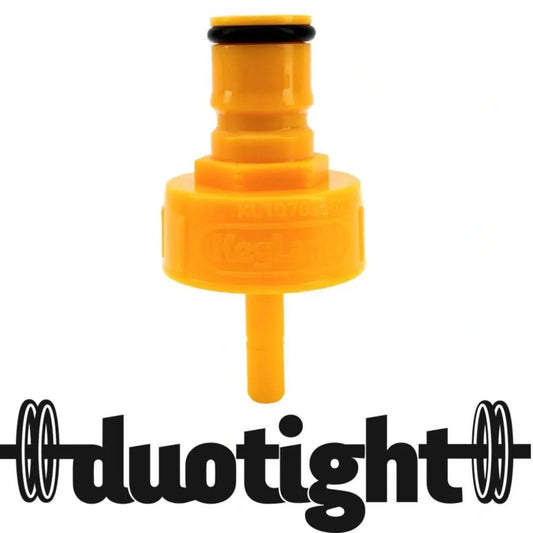 Yellow Ball Lock Plastic Carbonation Cap x 6.35mm duotight