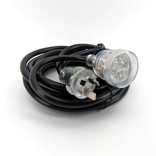 15 amp Extension Lead 5m (with LED Light)